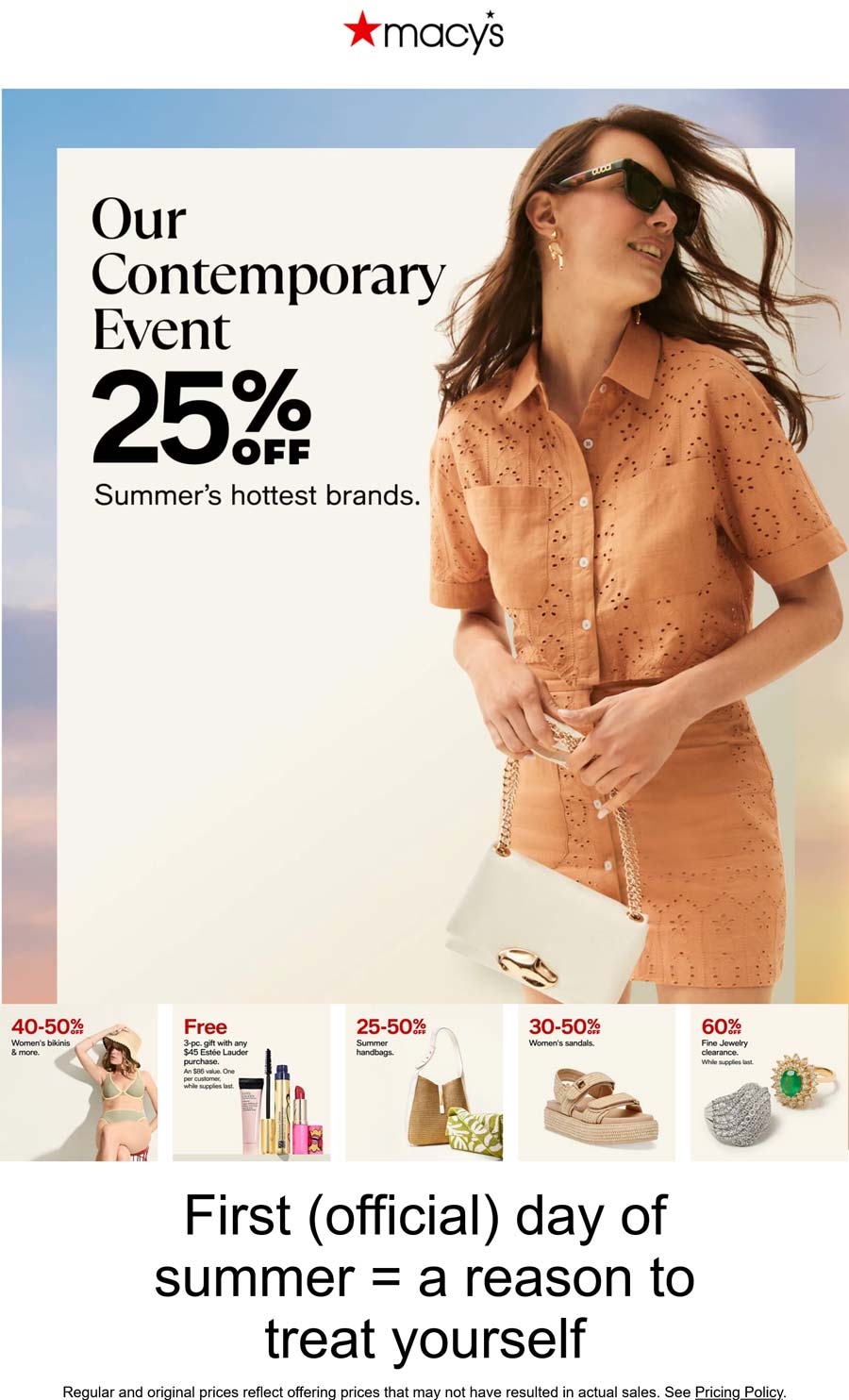 Macys stores Coupon  25-50% off at Macys, ditto online #macys 