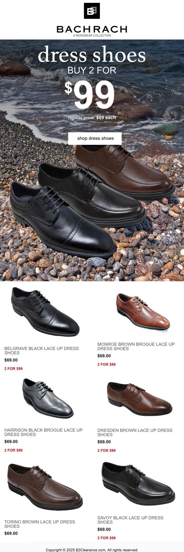 Bachrach stores Coupon  Dress shoes are 2 pair = $99 at Bachrach #bachrach 