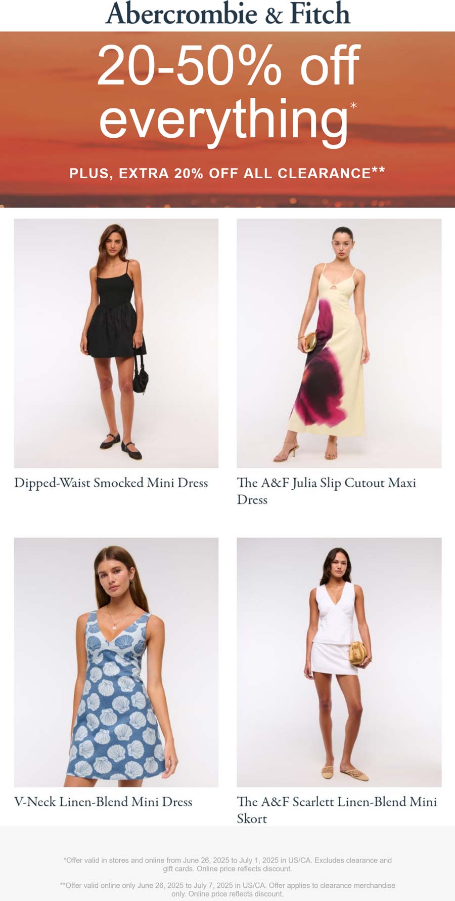 Abercrombie & Fitch coupons & promo code for June 2025