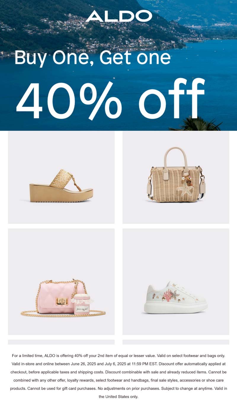 Aldo coupons & promo code for June 2025