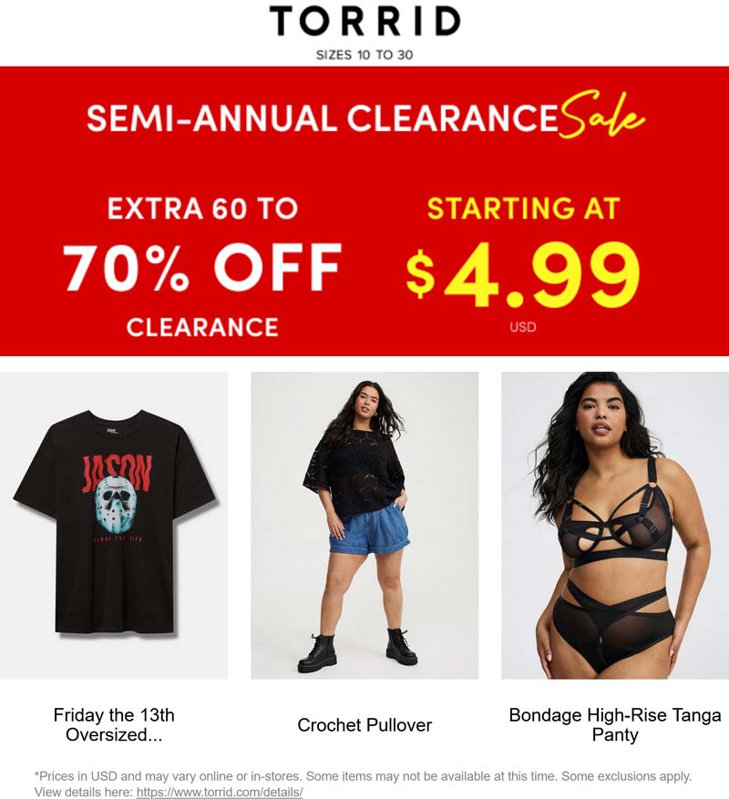 Torrid coupons & promo code for July 2025
