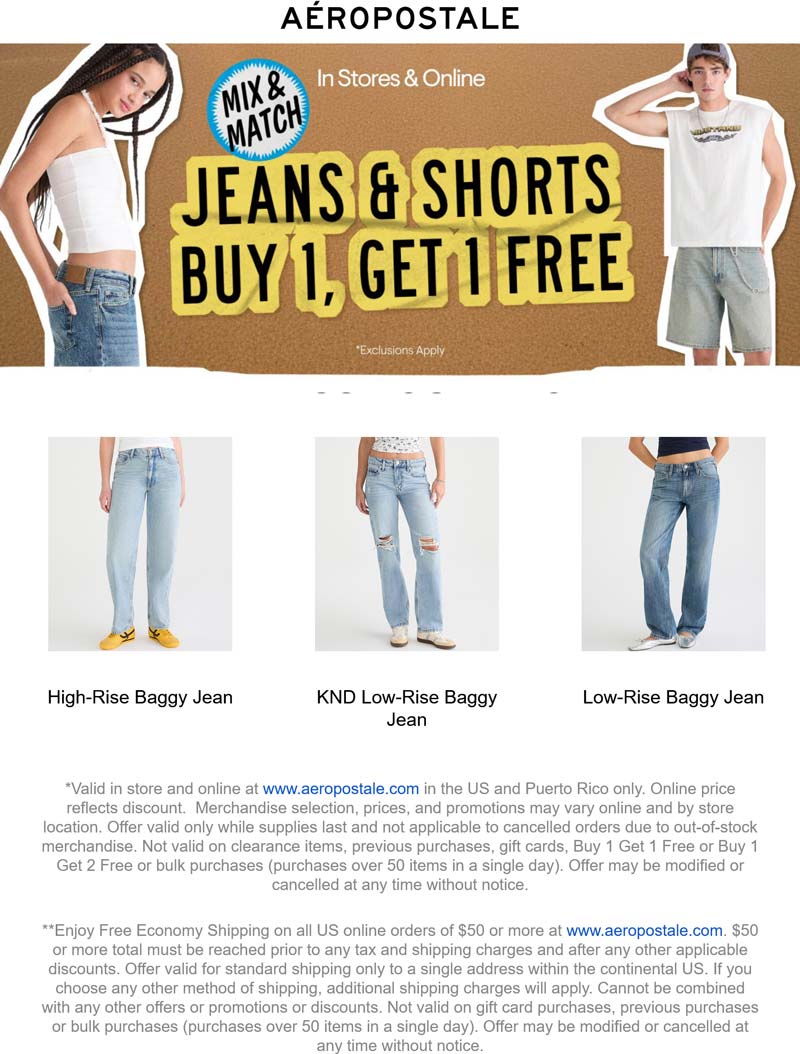 Aeropostale Second jeans & shorts free at Aeropostale, ditto online #aeropostale Aeropostale stores Coupon Second jeans & shorts free at Aeropostale, ditto online #aeropostale