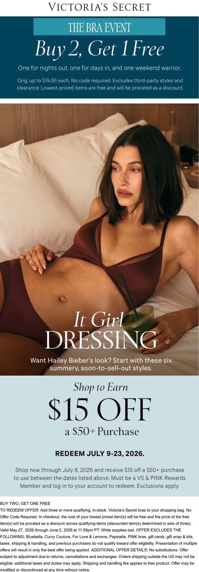 Victorias Secret 3rd bra free & more at Victorias Secret #victoriassecret Victorias Secret stores Coupon 3rd bra free & more at Victorias Secret #victoriassecret