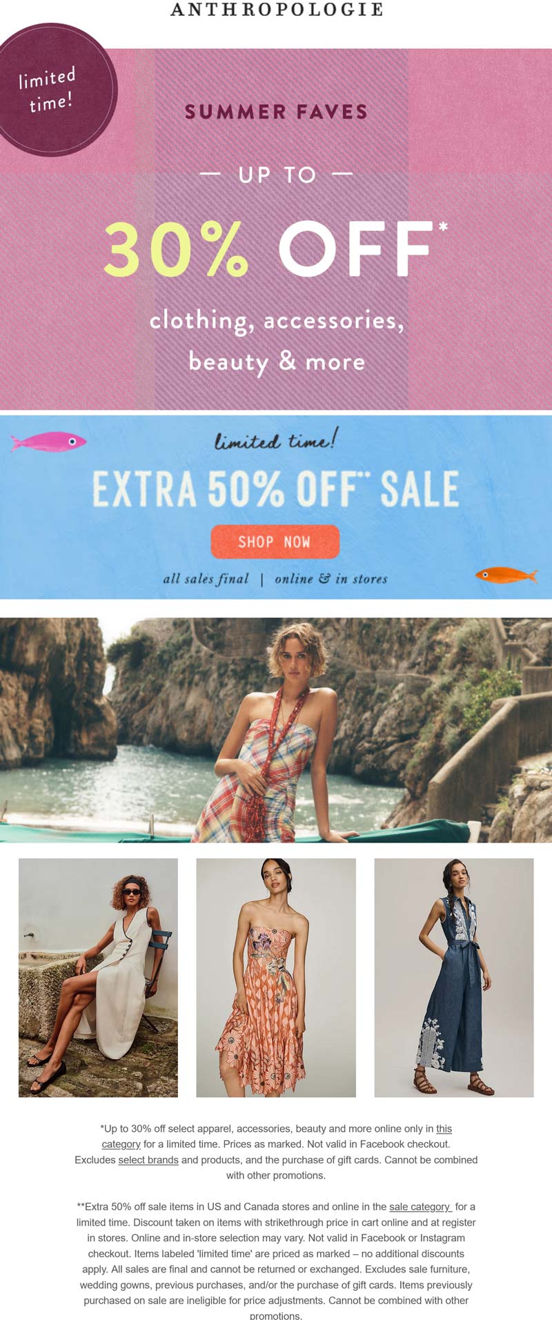 Anthropologie Extra 20-50% off at Anthropologie, ditto online #anthropologie Anthropologie stores Coupon Extra 20-50% off at Anthropologie, ditto online #anthropologie