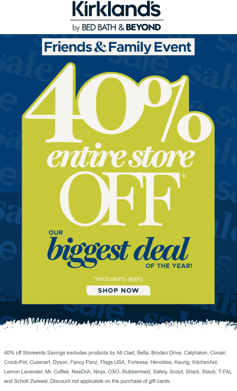 Kirklands stores Coupon  40% off everything online at Kirklands #kirklands 