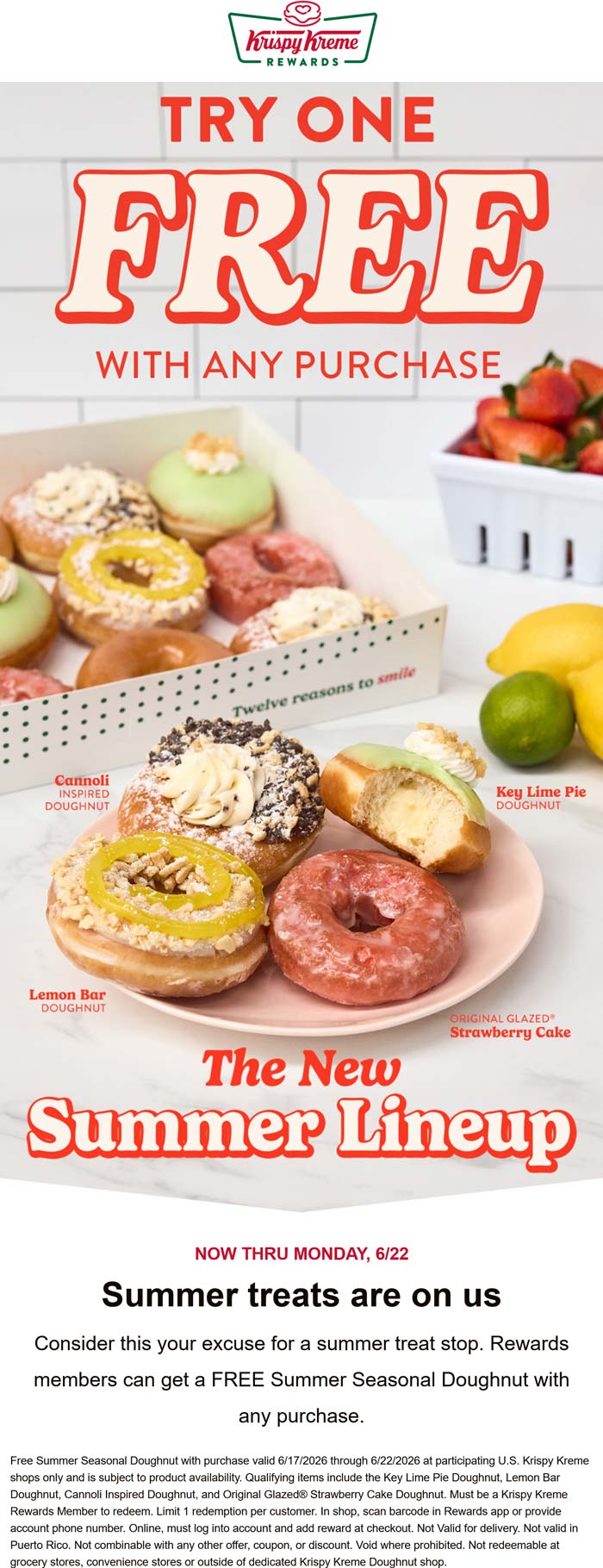 Krispy Kreme Free seasonal doughnut with any purchase at Krispy Kreme #krispykreme Krispy Kreme restaurants Coupon Free seasonal doughnut with any purchase at Krispy Kreme #krispykreme