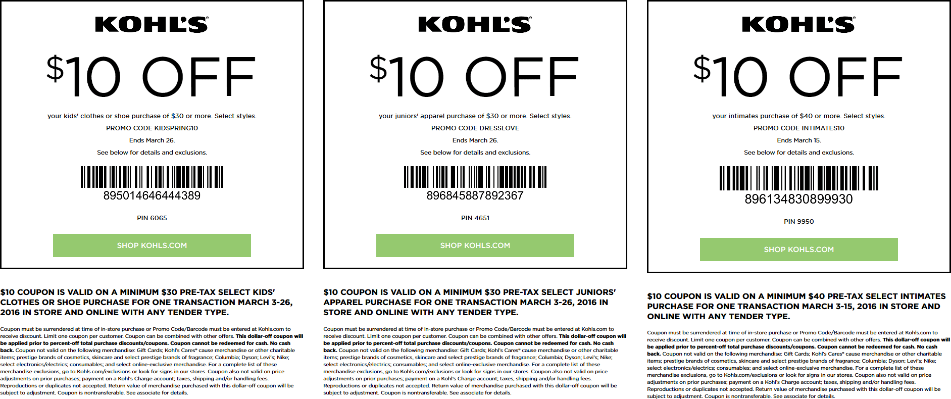 kohls coupon code