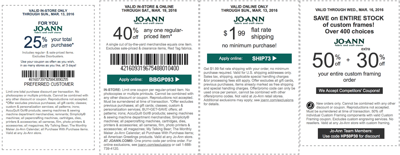 Jo-Ann Fabric coupons & promo code for [April 2024]