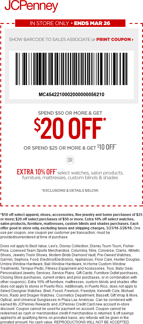 JCPenney Coupon April 2024 $20 off $50 & more at JCPenney