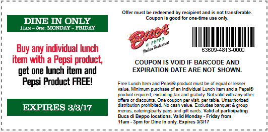 Buca di Beppo coupons & promo code for [April 2024]