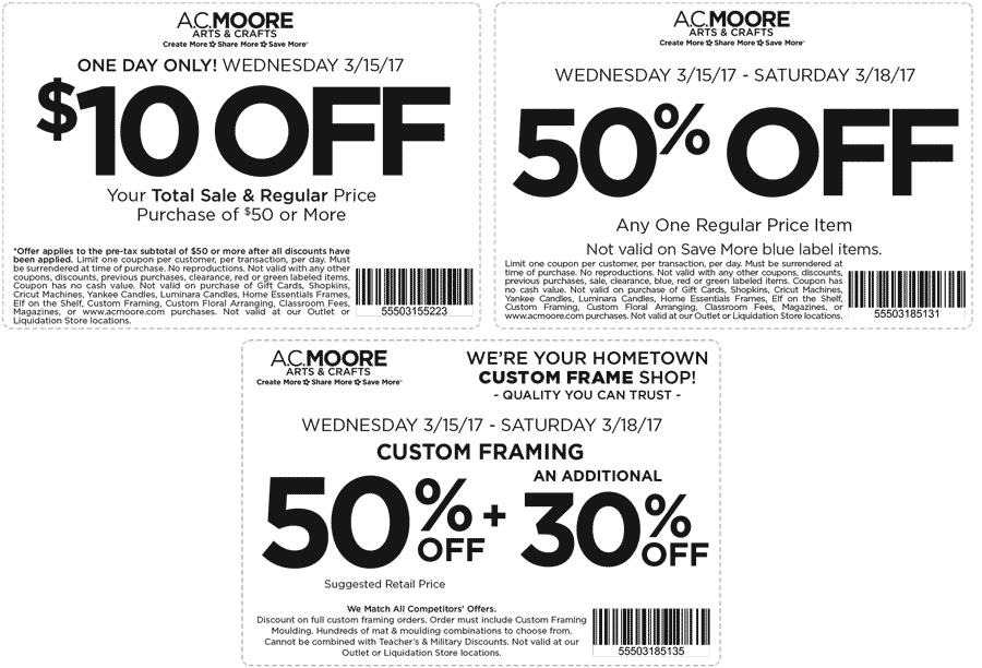 A.C. Moore coupons & promo code for [May 2024]