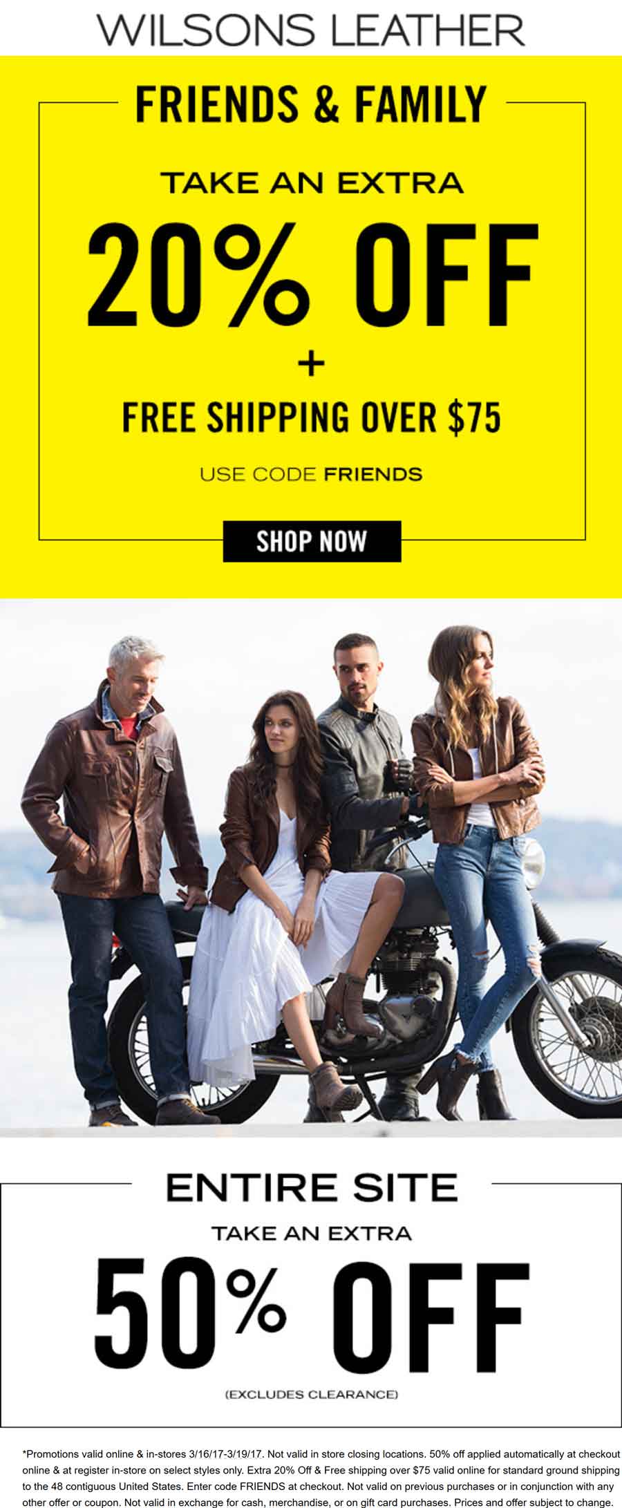 Wilsons Leather coupons & promo code for [May 2024]