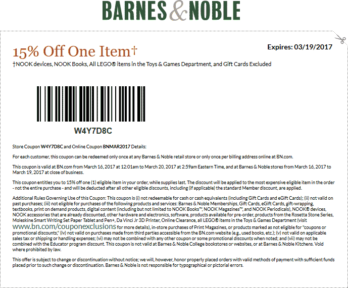 Barnes & Noble coupons & promo code for [April 2024]