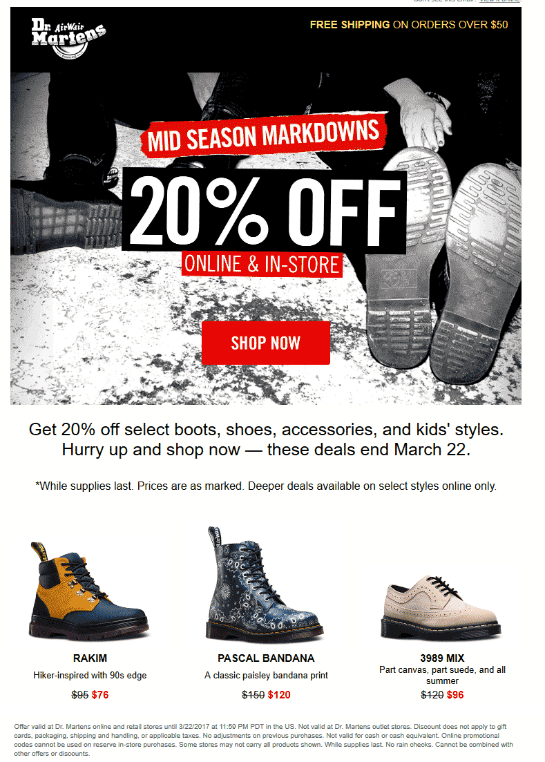 Dr. Martens coupons & promo code for [May 2024]