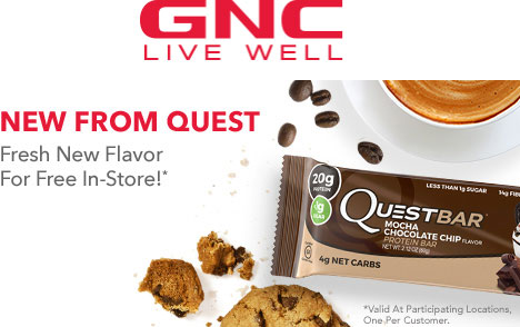 GNC Coupon April 2024 Free protein bar at GNC