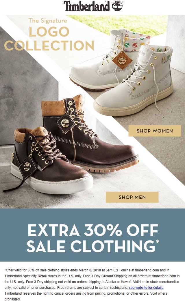 timberland coupons online