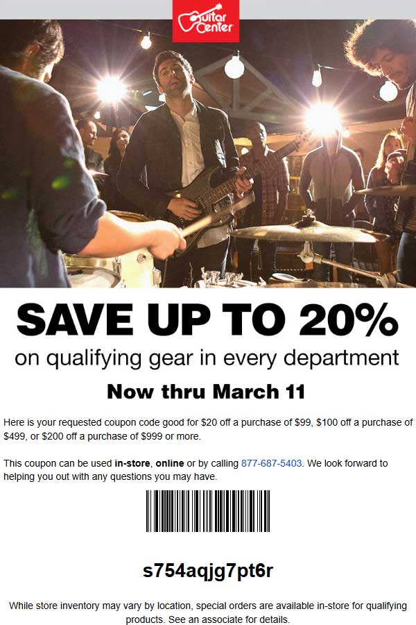 Guitar Center coupons & promo code for [May 2024]