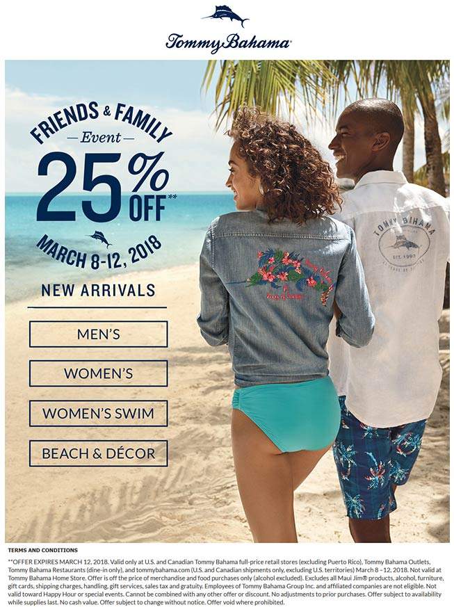 tommy bahama coupon 2019