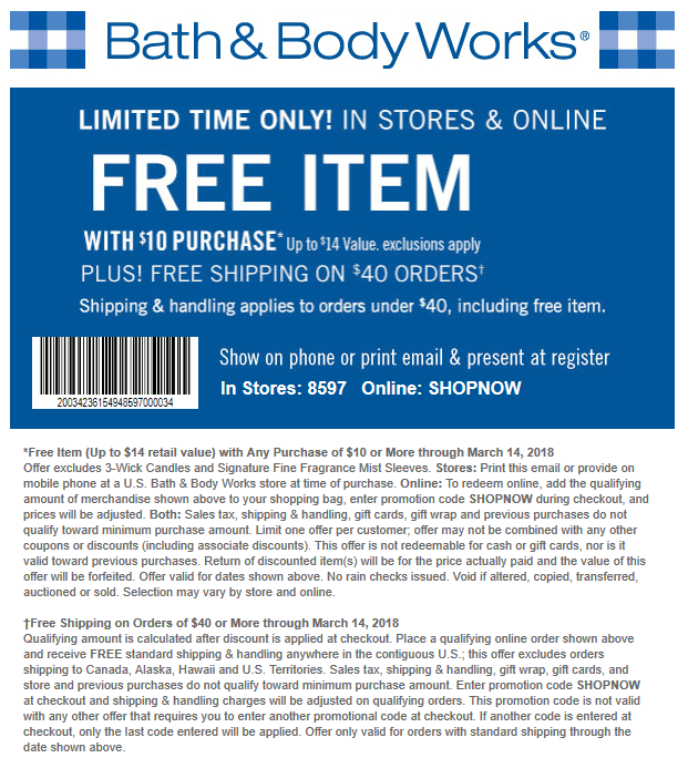 Promo Codes For Bath And Body Works