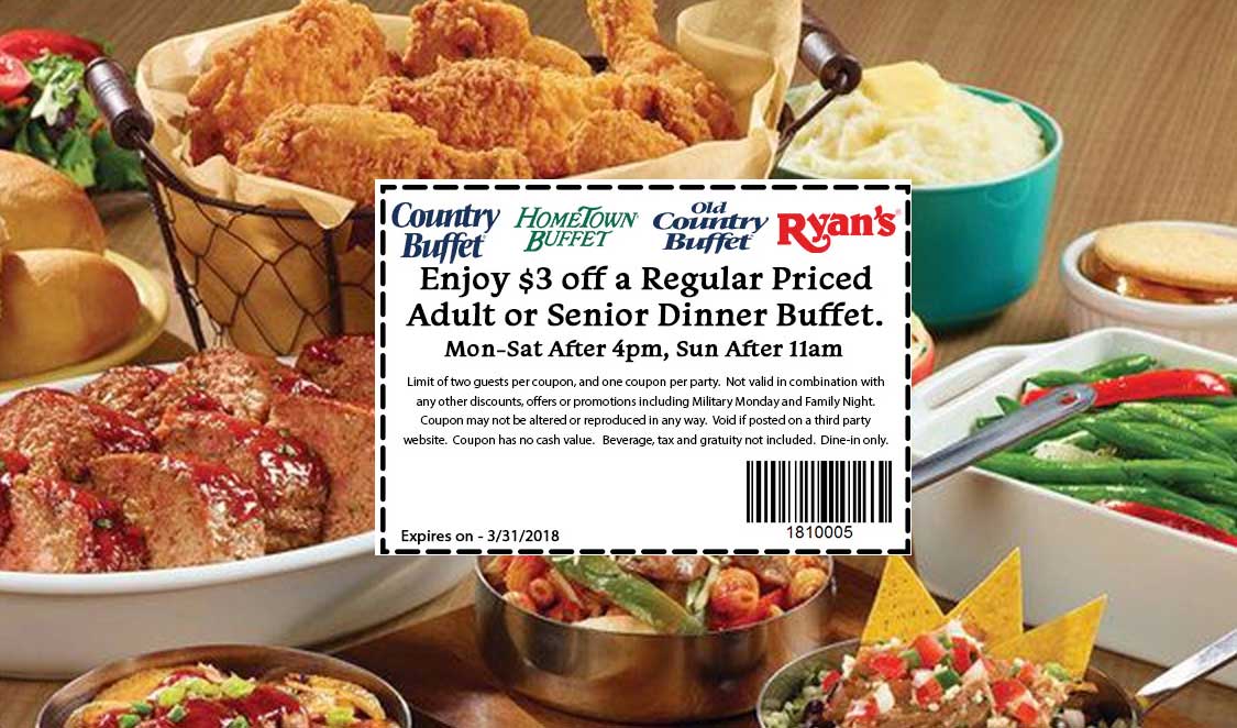 Hometown Buffet coupons & promo code for [March 2024]