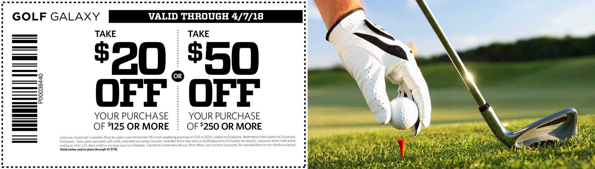 Golf Galaxy Coupon April 2024 $20 off $125 & more at Golf Galaxy, or online via promo code SPRING2018