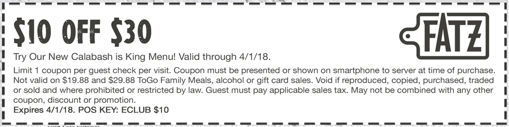 Fatz coupons & promo code for July 2025