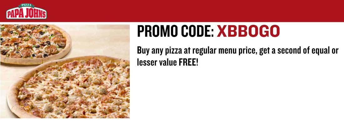 Papa Johns coupons & promo code for [October 2022]