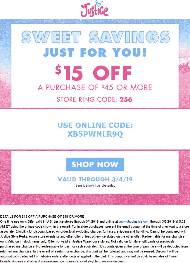 Justice coupons & promo code for [October 2022]