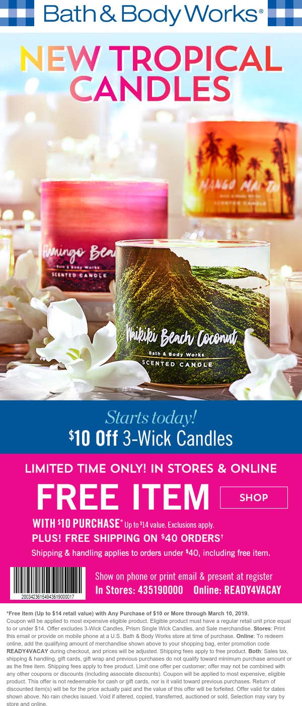 Bath & Body Works coupons & promo code for [January 2023]