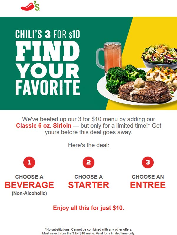 Chilis coupons & promo code for [June 2022]