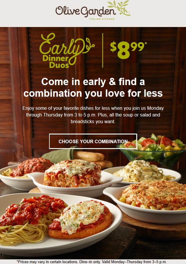 Olive Garden coupons & promo code for [May 2022]