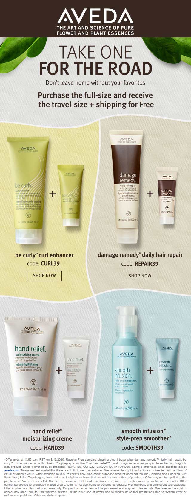 Aveda coupons & promo code for [May 2022]