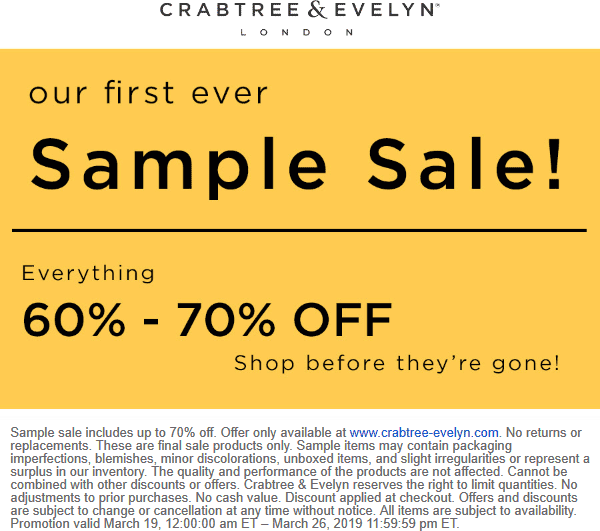 Crabtree & Evelyn coupons & promo code for [May 2022]