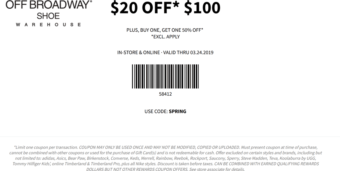broadway shoes coupons