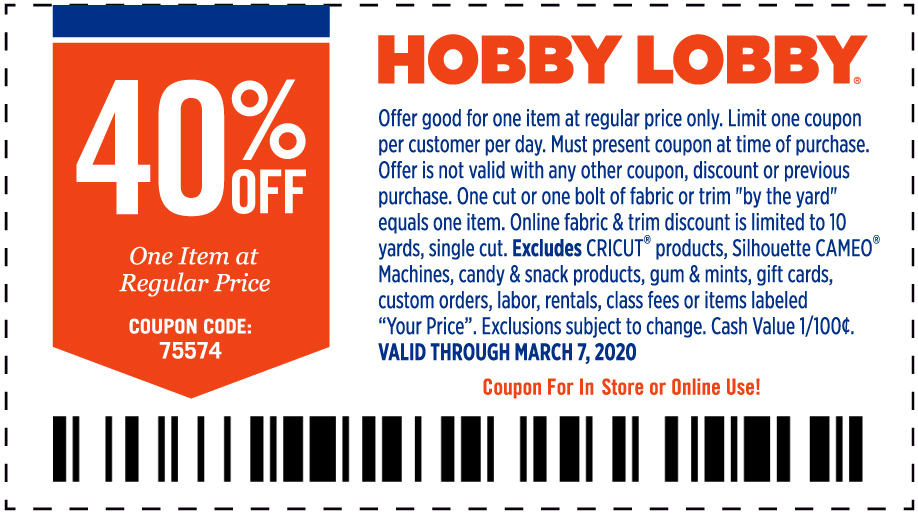 Hobby Lobby coupons & promo code for July 2025