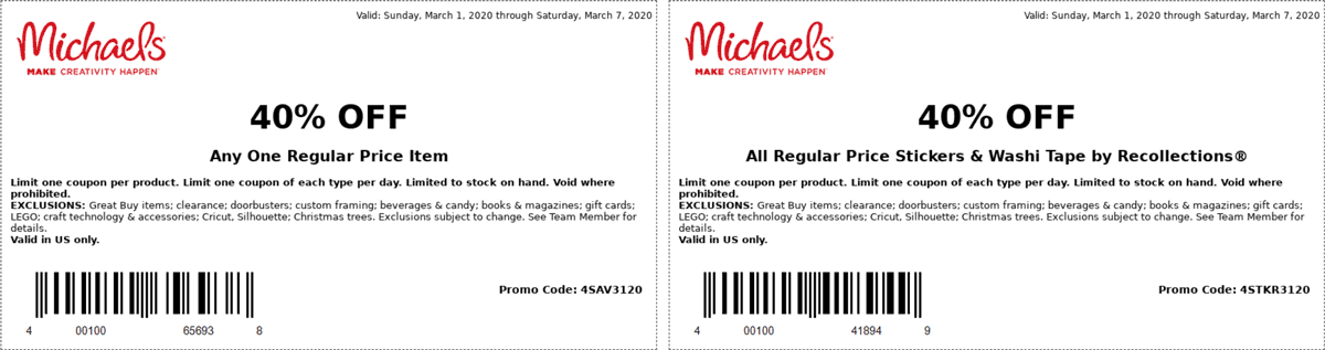 Michaels coupons & promo code for July 2025