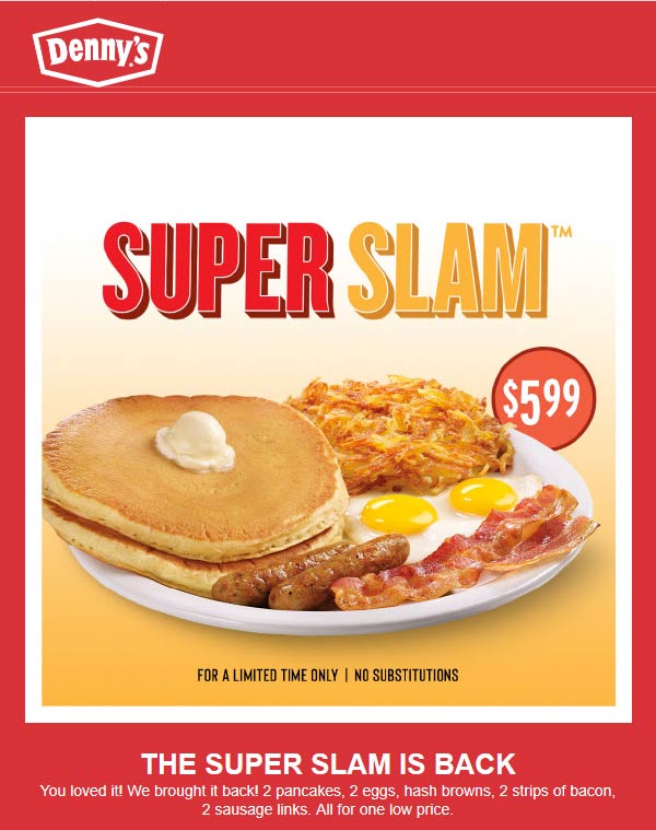 Dennys coupons & promo code for July 2025