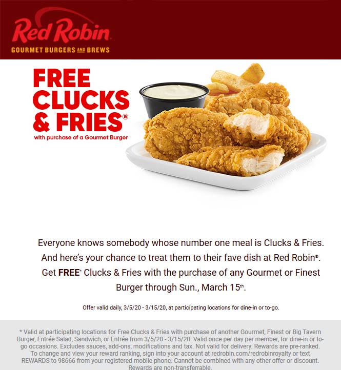 Red Robin coupons & promo code for July 2025