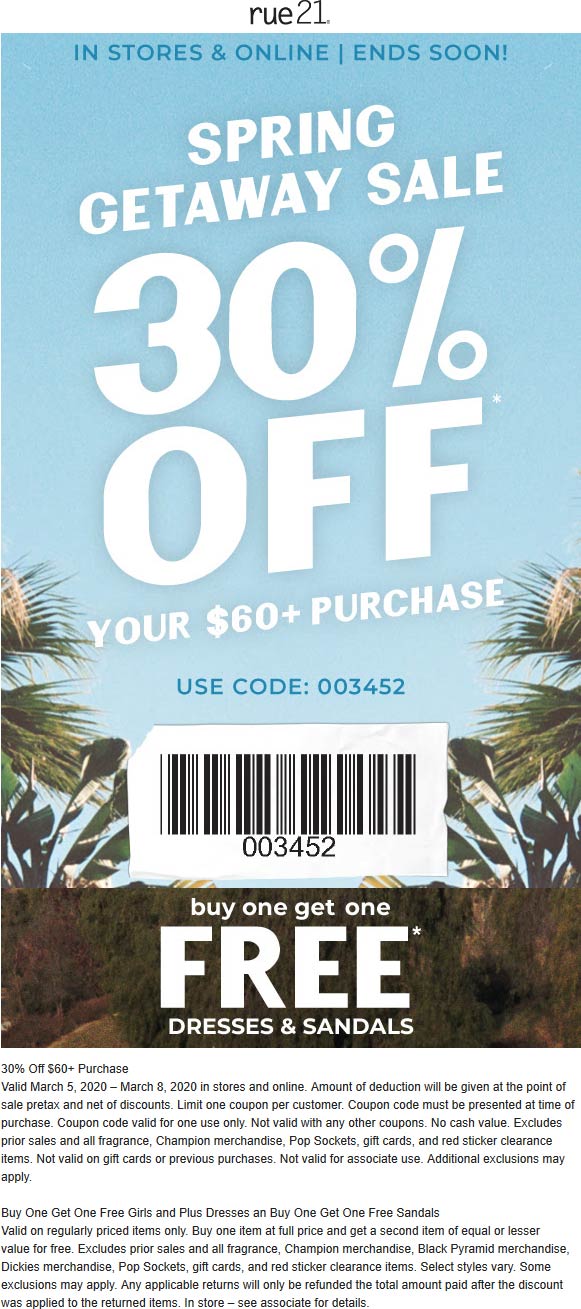 Rue21 coupons & promo code for July 2025