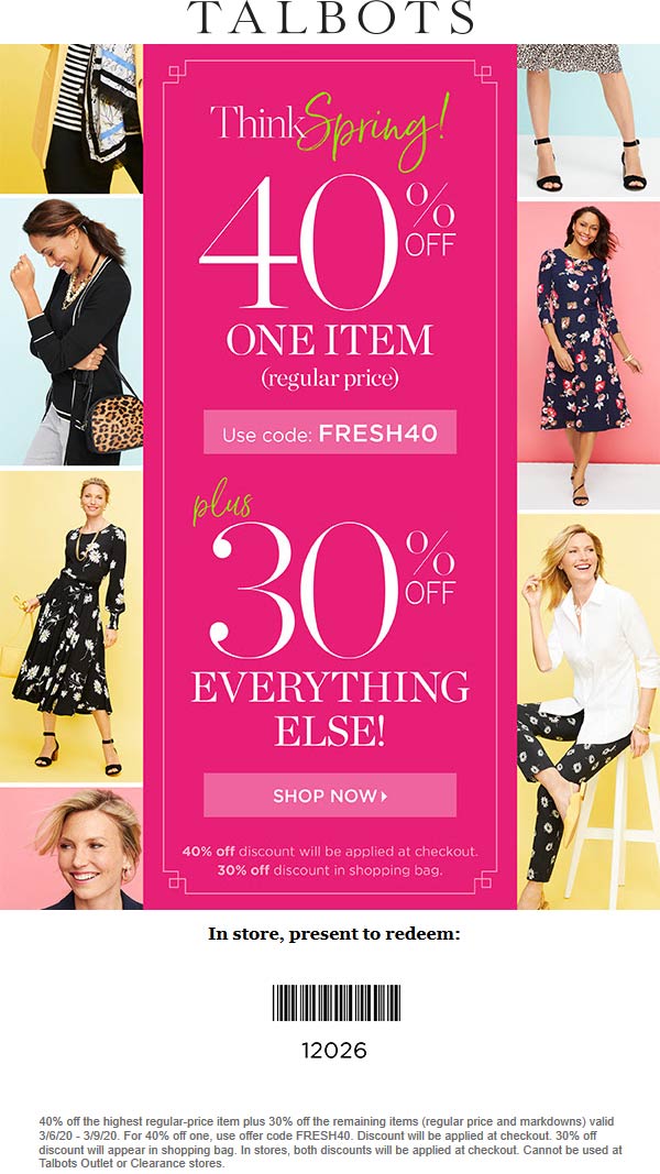 Talbots coupons & promo code for [May 2022]