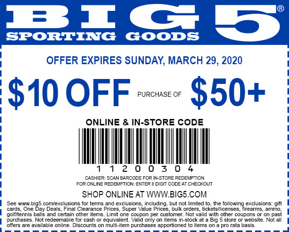 Big 5 coupons & promo code for July 2025