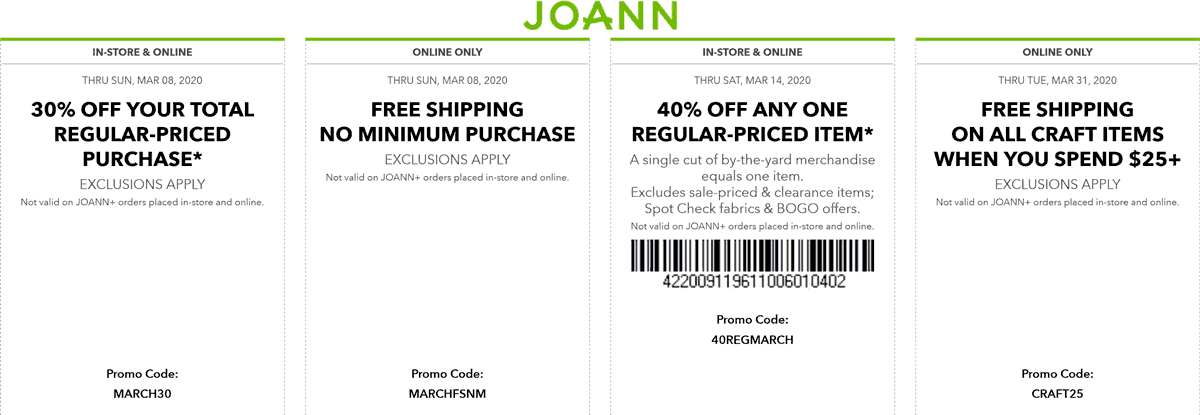 Joann coupons & promo code for [December 2022]