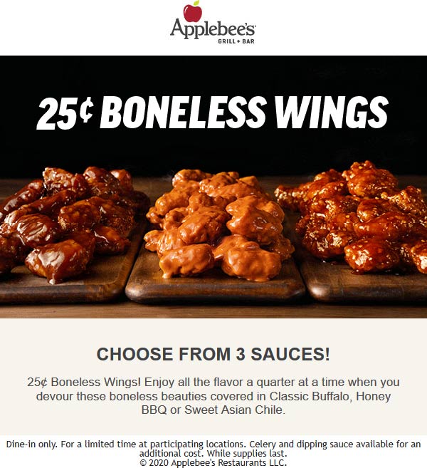 Applebees coupons & promo code for July 2025