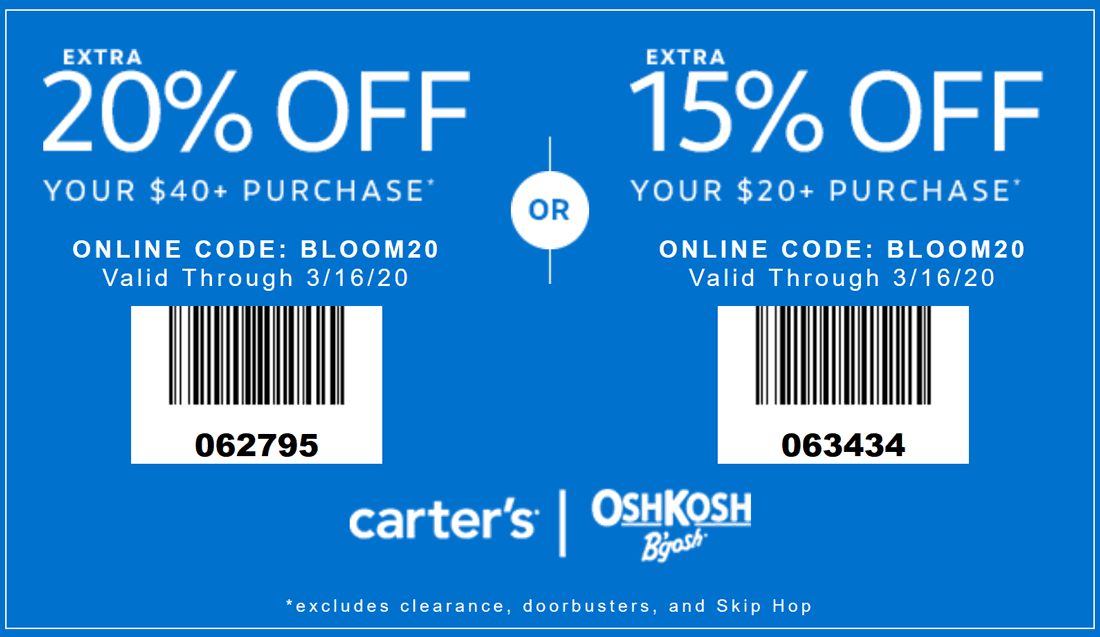 Carters coupons & promo code for [January 2022]