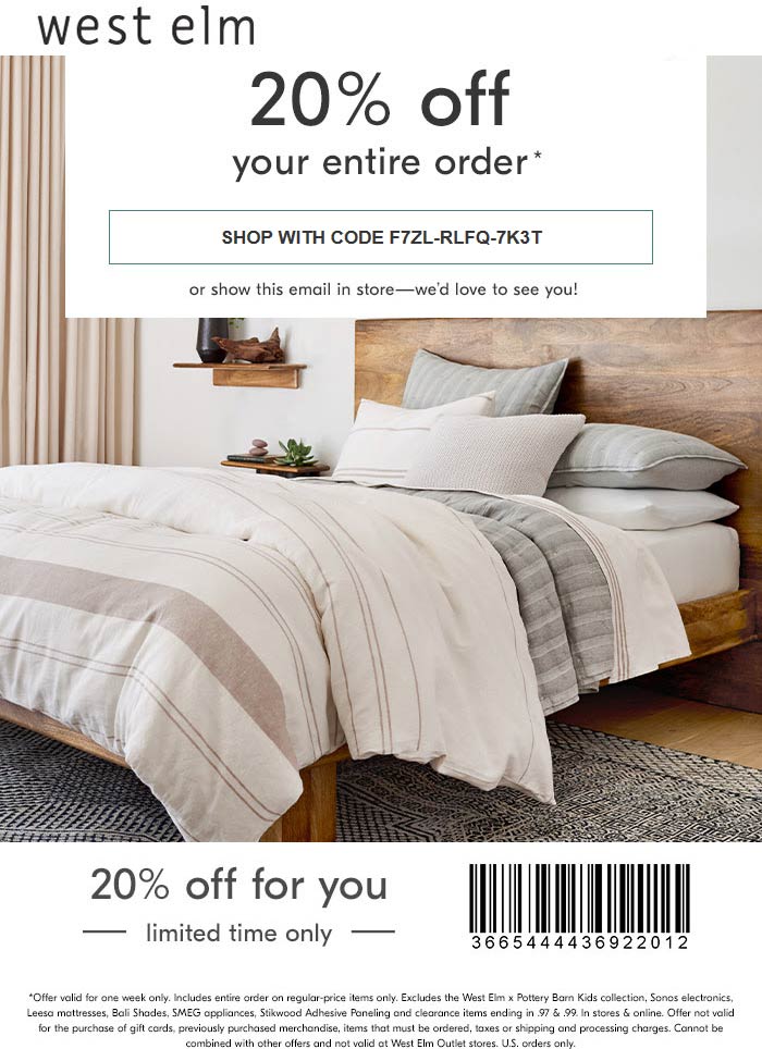 West Elm coupons & promo code for [September 2022]