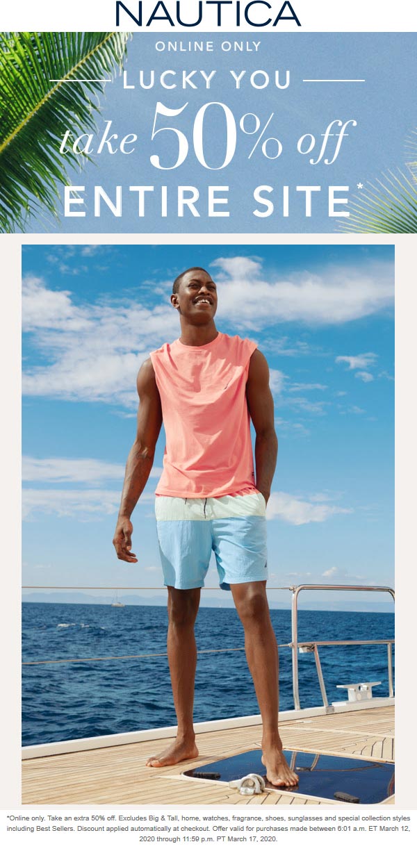 Nautica coupons & promo code for July 2025