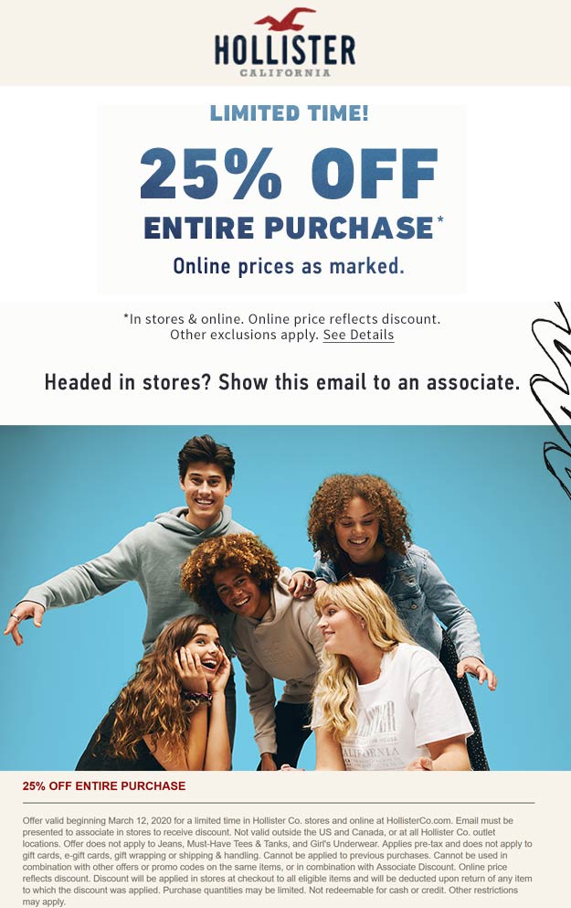 Hollister coupons & promo code for [September 2022]