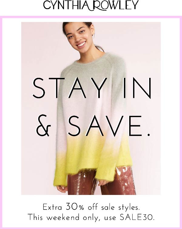 Cynthia Rowley coupons & promo code for July 2025