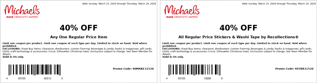 Michaels coupons & promo code for June 2025