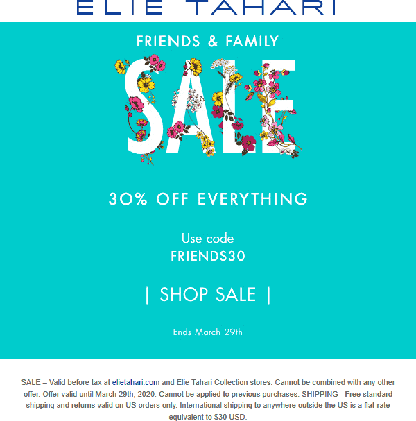 Elie Tahari coupons & promo code for July 2025
